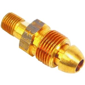 US Hardware RV-443C Brass Propane Adapter Fitting 1/4” POL x MPT