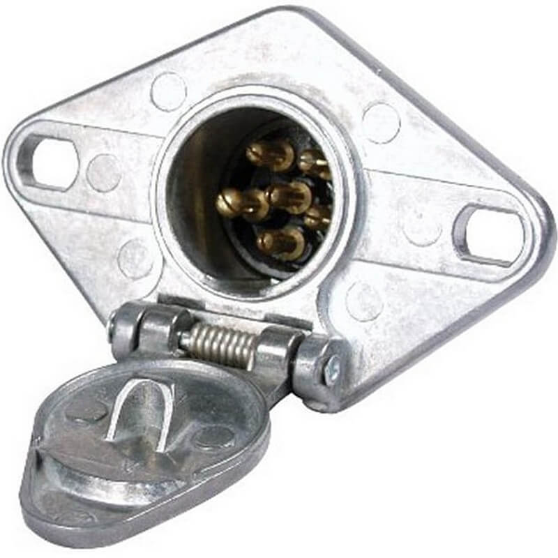 Uriah 6-Way Round Pin Vehicle End Trailer Connector