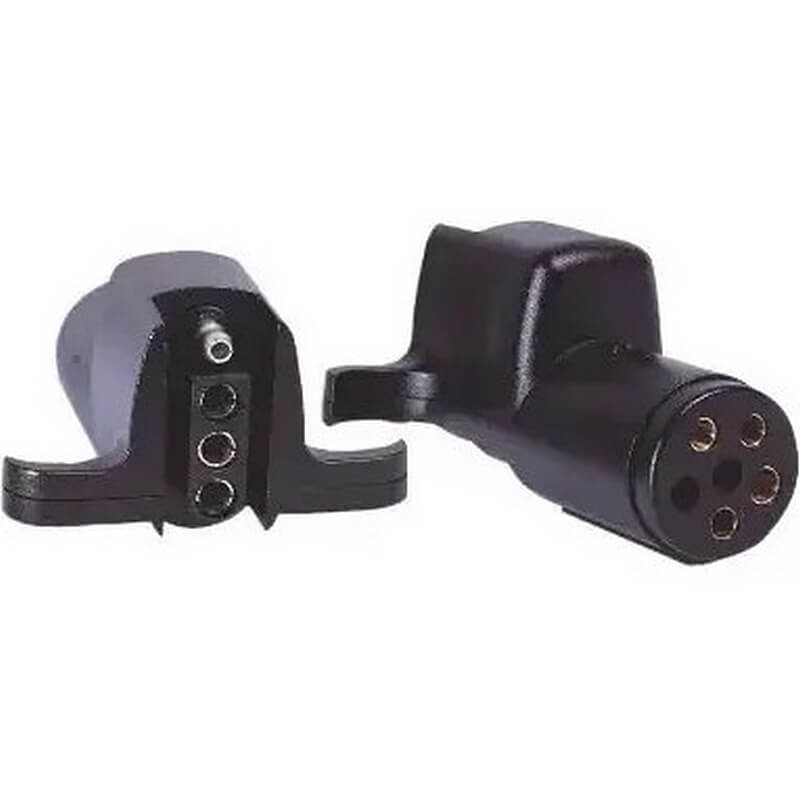 Uriah 6-Way Round to 4-Flat Electrical Circuit Adapter