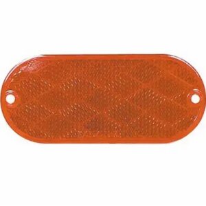 Uriah Oval Amber Self-Adhesive Trailer Reflector 4-3/8”x1-7/8”
