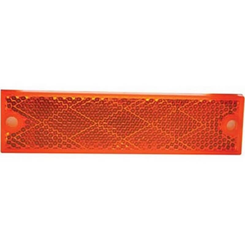 Uriah Rectangular Amber Adhesive Back Trailer Reflector 4-3/8”x1-1/8”