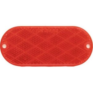 Uriah Red Oval Self-Adhesive Trailer Reflector 4-3/8”x1-7/8”