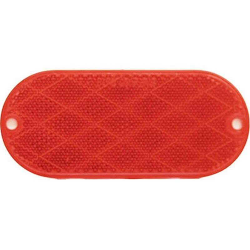 Uriah Red Oval Self-Adhesive Trailer Reflector 4-3/8”x1-7/8”
