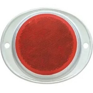 Uriah Red Trailer Reflector with Aluminum Mounting Plate 3”