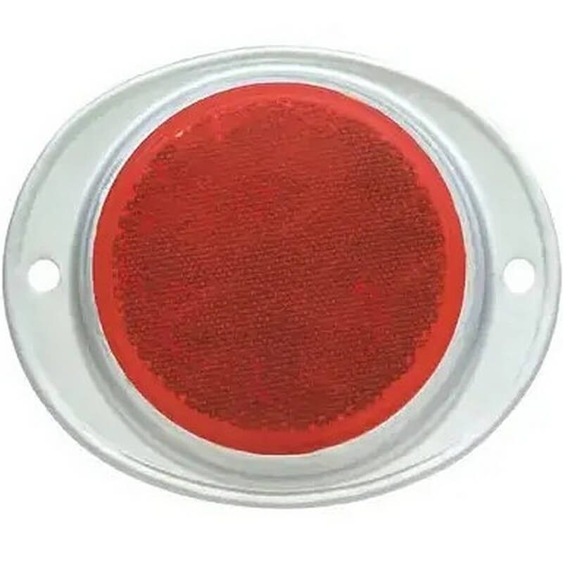 Uriah Red Trailer Reflector with Aluminum Mounting Plate 3”