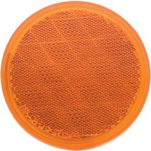 Uriah Round Amber Adhesive Trailer Reflector 3-3/16”
